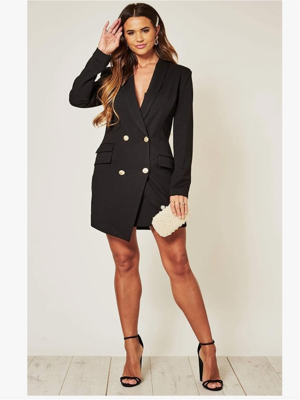 UNIQUE21 Black Women's Blazer Dress